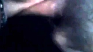 Hairy BBW Plays with Huge Black Dildo on Webcam