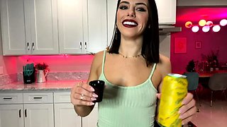 Amateur blondie solo anal masturbation