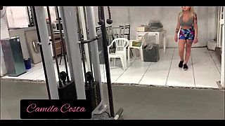 Fuck at the Gym - Instructor Touched the Cock on the Blonde Complete No Red
