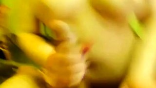 Big Tits Brunette Pleases Her Man on Webcam