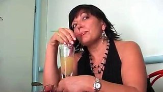 Brunette milf gets fucked in bathroom: Blowjob, Doggy  Cowgirl Porn