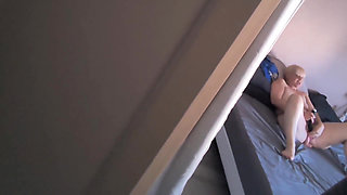 He Surprises Me with a Dildo I Suck Him Hard with a Finger in My Ass and Make Him Cum in My Mouth.