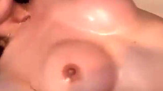 Ultimate Curvy Bombshell Drenched in Oil for a Wild Night of Passion and Double Creampie Delight
