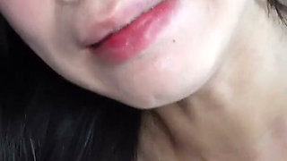 Busty Taiwanese Beauty Liang Mi Ahegao Orgasms on Huge Cock