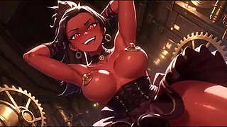 Busty Anime Demon Girls Like Noir Bounce Big Tits