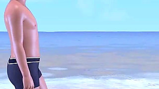 Adventures of Willy D: girl with huge boobs, a beach deepthroat and throat pie ep 25