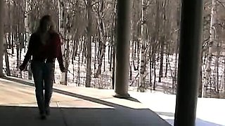 Blonde With Natural Big Boobs Loves Putting A Toy In Her