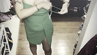 Dressing Room Cam That Green Dress