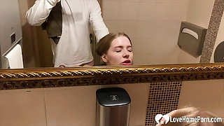 Having sex in the public bathroom is fun