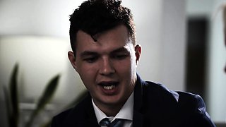 Big and small titted blondes play with dick