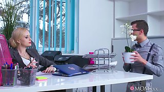 Mature Mom's Passion in Fiery Office Geek Heat