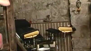 Dominating dildo play and whipping