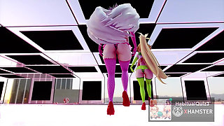 mmd r18 FGO MMD Two Jeannes portray a paranoid girl with a cell phone 3d hentai ahegao milf