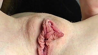 Pulling My Big Pussy Labia Lips