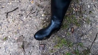 SweetSusi Licks Her Rubber Boots in Public – Amateur MILF HD
