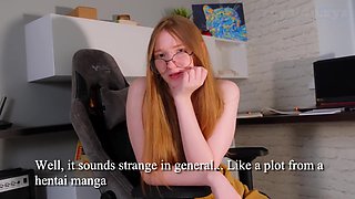Cute Nerd Redhead Stepsister Fucked And Facialized