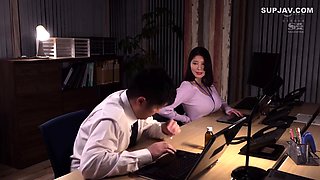 Huge Tits Secretary Hikaru Nagi Tittyfucked At Work