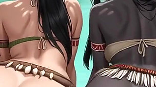 Women Bouncing Ass in Jungle (ai Animation)
