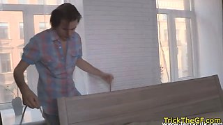 Alluring gf tricked into fucking a stranger