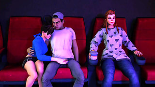 Briggitte & Tracer Sex at the Cinema, overwatch