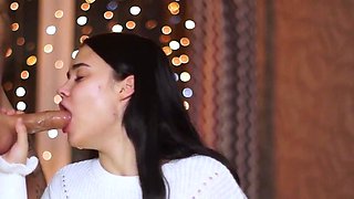 New Year's Eve Party with a Big-Titted Brunette Teen