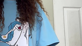 I'm so Silly. I Always Forget to Wear Panties When I Go to My Stepbrother's Room!