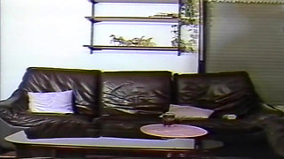 Vintage Mature Brunette Gets Fingered and Eaten to Orgasm on Couch