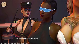 Naughty adult visual novel game walkthrough featuring a hot brunette with big tits