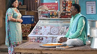 Indian chubby MILF fucks young boy