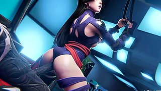 Psylocke Gets Pounded by Monster in Hardcore 3D Action