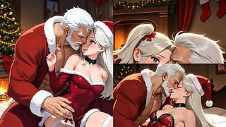 "Naughty Santa Punishes Submissive Mrs. Claus on Christmas Night - Hentai Anime"