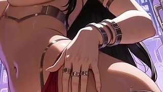 Gol Animation Busty Fantasy Brunette Shower Teasing