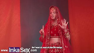 Vivian Lola's Hindu Ritual: Young Man's Big Cock Summons Succubus in Hot Handjob and Blowjob