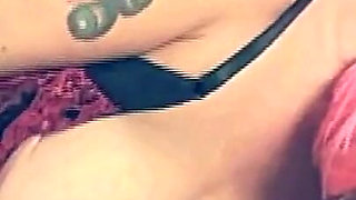 Two Fat Sluts with Hairy Pussy Masturbate with Double Dildo