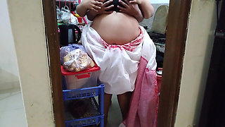 Indian Maid Fucked by the Owner While Cooking in Kitchen