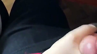 Schoolgirl Handjob Again in Math Class Under the Table and Even a Bit of Footjob. at School.