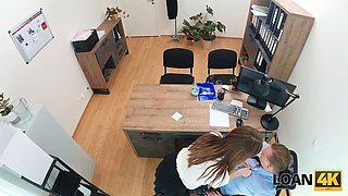 Loan4k. young call girl una pixie luvs rough office fuck and loud screaming for loans