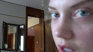 Sweet amateur teen GF jerking dick 2