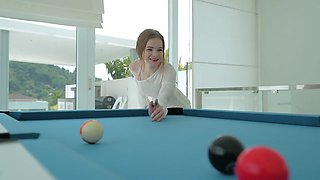 Diana Rider shares sensual banged beautiful teenager on pool table