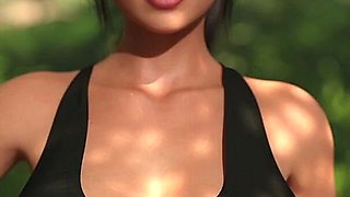 Crazy Step Sister Swimming Naked in the Forest and Got Caught - 3D Hentai Animated Porn - Life in Santa County