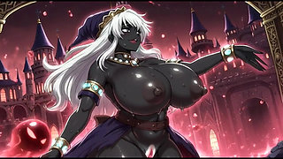 Dark sorcerer girl dance in her castle (Ai animation)