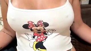 Brunette teen masturbating and sucking a dildo on camera 879