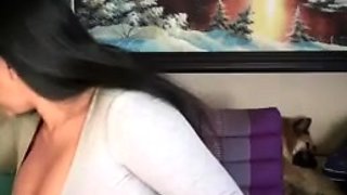Amateur webcam voyeur BBW blowjob and facial