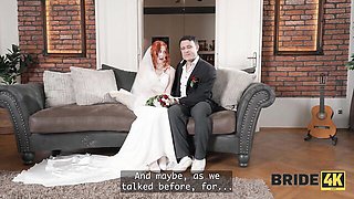 On Her Wedding Night, the Red-Haired Bride Finally Gets to Fuck Her Spanish Husband