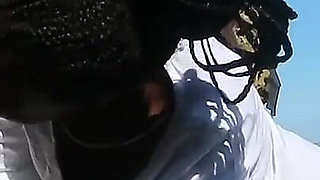 Ebony Teen Giving a Blowjob in Public