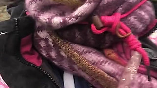 Flashing My Tit with Rock Hard Nip in Fucking Filthy Weather