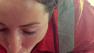 Amateur Redhead Blowjob