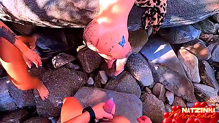 Beach Fantasy - Blonde & Brunette (pov)