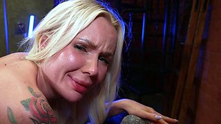 Threesome blowjob with cumshot