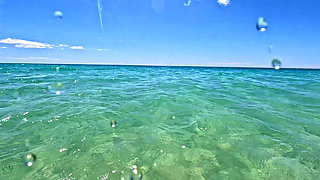 Wet White T-shirt Swimming Underwater